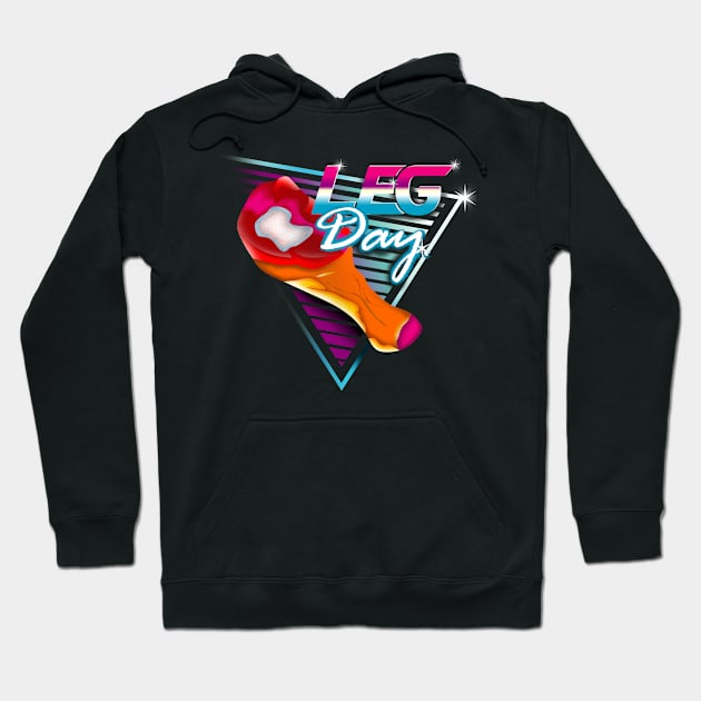 leg day retro thanksgiving Hoodie by osvaldoport76